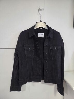 Old Navy Black Denim Trucker Jacket